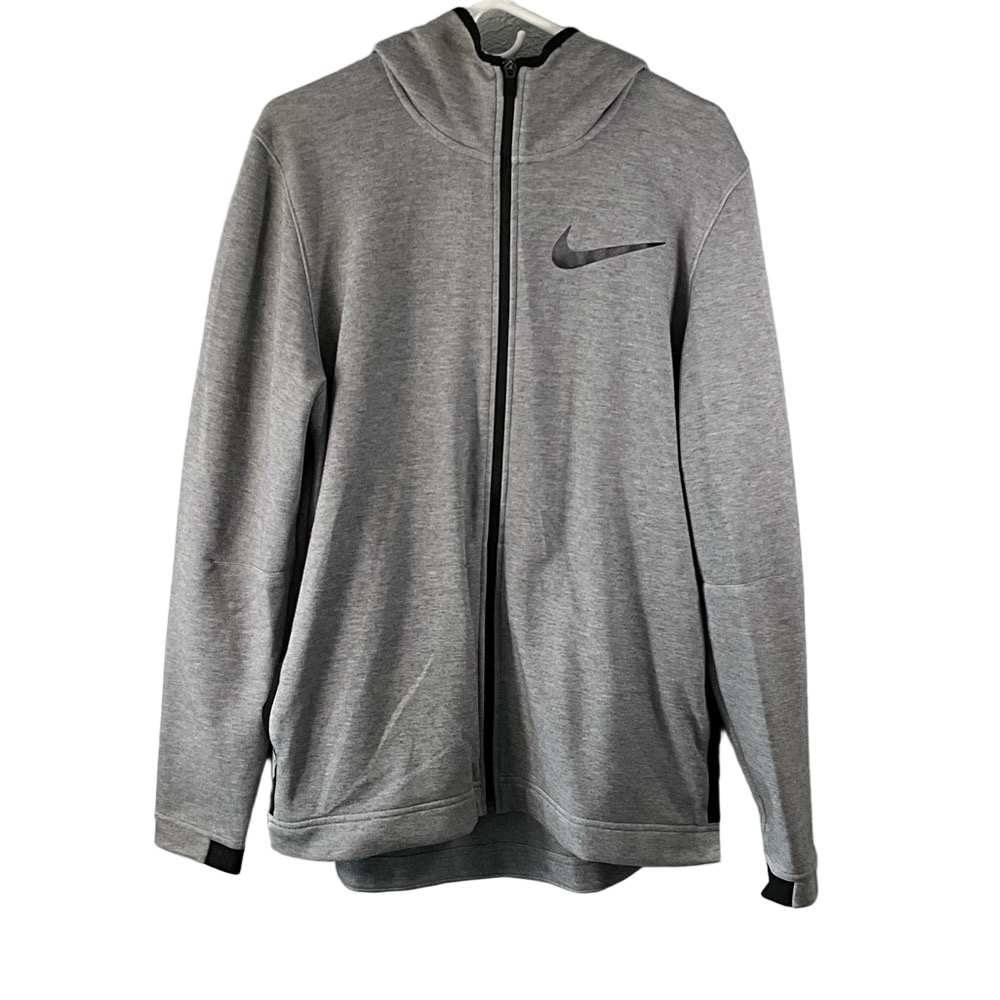 Nike Heather Gray Full-Zip Basketball Hoodie